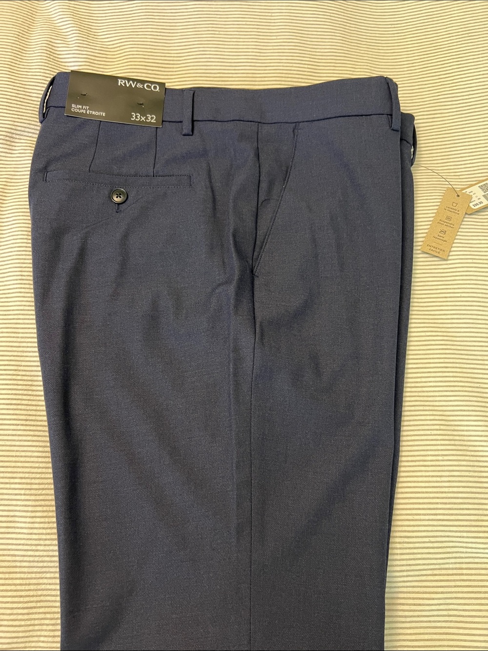 RW&CO. Navy Flat Front Men’s Dress Pants